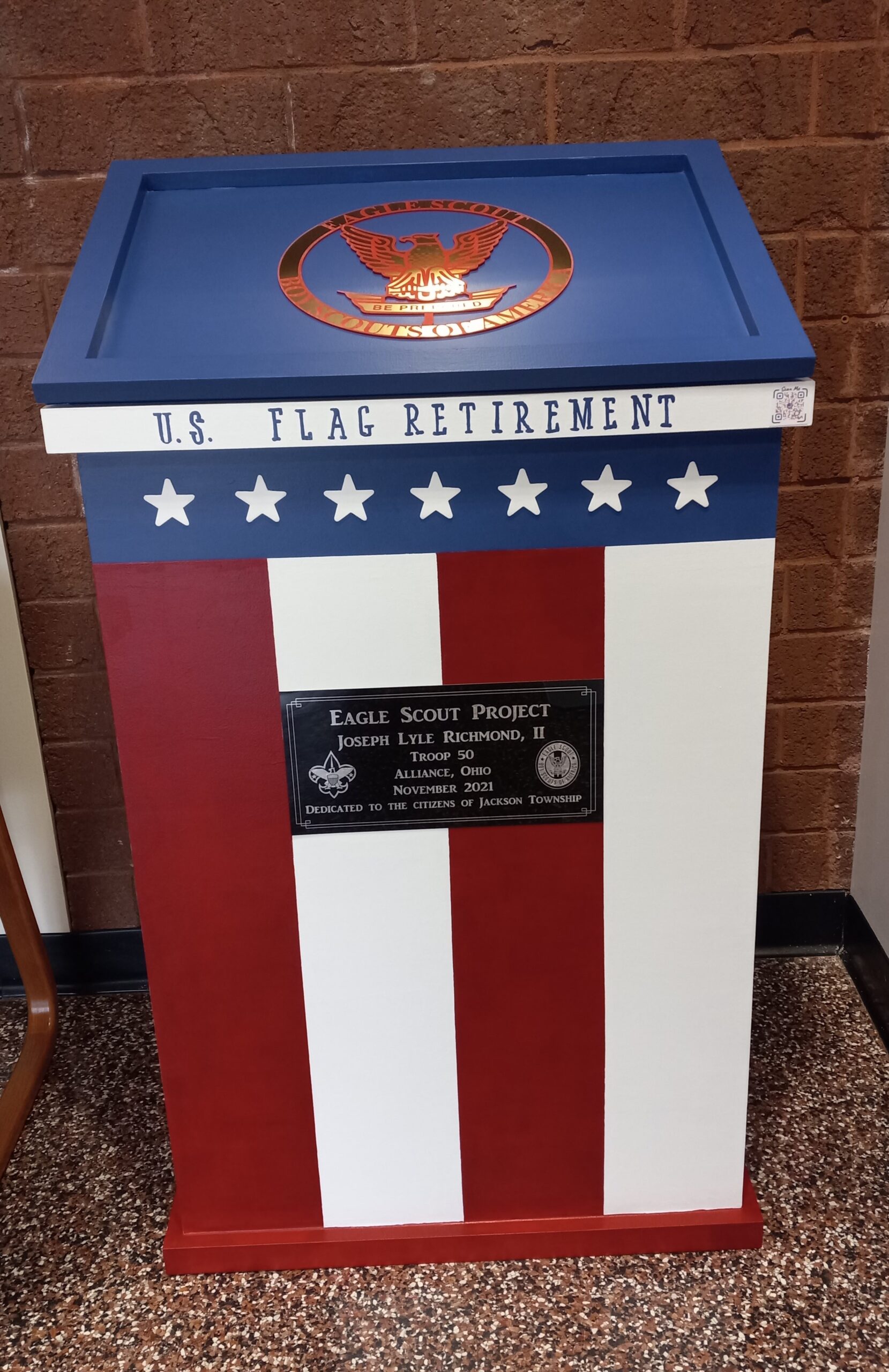 American Flag Retirement Box - Jackson Township, Stark County, Ohio