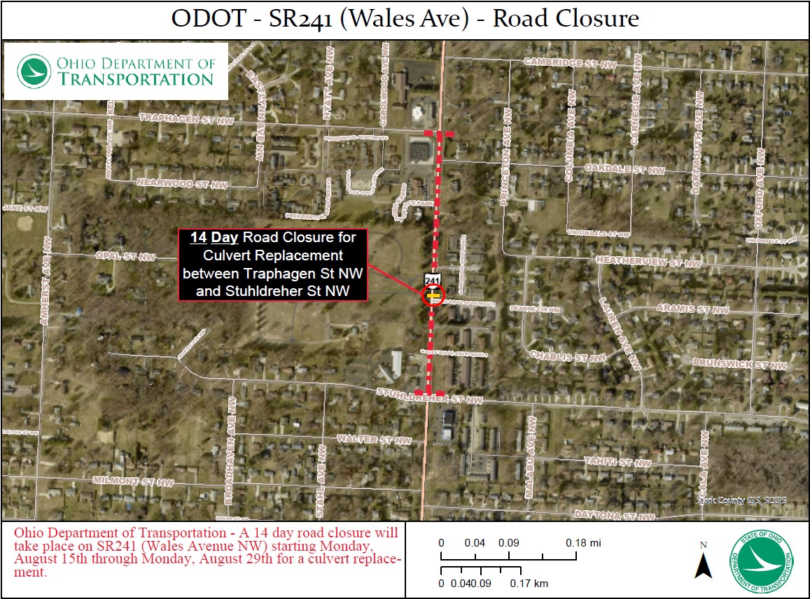 SR 241 (Wales Ave.) 14 Day Closure Jackson Township, Stark County, Ohio